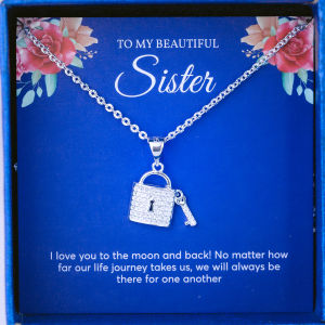 Dây Chuyền Bạc Tặng Chị Em Gái Nguyên Chất S990 Cùng Mặt Dây Chuyền Bạc S925 Hình Chìa Khóa Key Lock - Vàng Bạc Duy Hiển