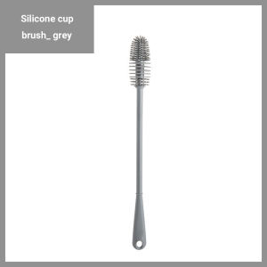 Silicone Cup Brush Cup Scrubber Glass Cleaner Kitchen Cleaning Tool Long Handle Drink Wine Glass Bottle Glass Cup Cleaning Brush