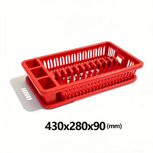 TOPONE Multi-Compartment Plastic Dish Rack with Utensil Cup & Cutlery Holder Large Storage Space for All Kitchenware Lightweight but Durable Easy to Clean Modern Design Fits Any Kitchen Style Best Organizer for Filipino Homes