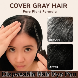 Hair Dye Pen Hair Color Dyeing Pen Plant-Based Cover Grey Hairs Hair Dye Stick Disposable Hair Coloring Paste