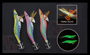ANH Luminous Squid Jig Grow In Dark with Rattle Sound Sotong Candat