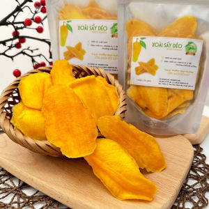 1KG Xoài Sấy Dẻo Nguyên Miếng Ít Ngọt Mềm Dẻo Không Xơ Xoài sấy ăn vặt thơm ngon  xoài sấy muối ớt SUNNYFOODVN
