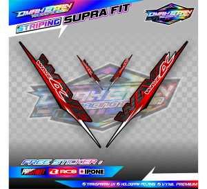 STRIPING VARIASI HONDA SUPRA FIT NEW WAVE / STIKER LIST VARIASI MOTOR SUPRA FIT NEW WAVE