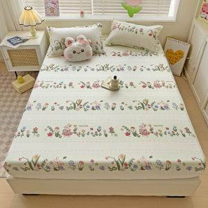 Abraca Darba ผ้าปูที่นอนแบบพอดีตัวแผ่นไม่ซีดจางออกแบบเรียบง่าย 3.5 ฟุต / 5 ฟุต / 6 ฟุต