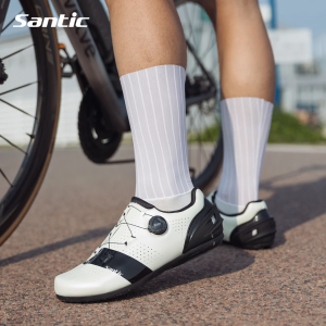 Santic Non-Lock Cycling Shoes Men Women Breathable Mesh Rubber Sole Bike Sports Sneakers