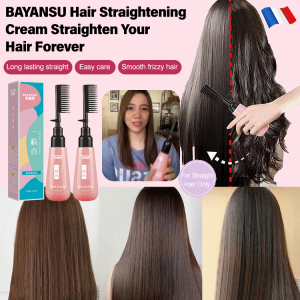 【HOT】Hair Keratin Straightening Cream /Liquid Conditioner With Comb Straightener/Straightening Hair Cream 180ml/ Hair Straightener Smooth and Silky Hair in 20 Mins