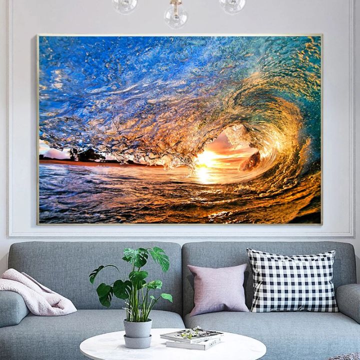 Wall Art Canvas Painting Ocean Wave Landscape Canvas printing