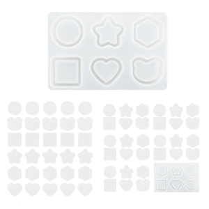 Silicone Shaker Mold Quicksand Epoxy Mold Resin Casting Shaker Mold with Seal Films DIY Pendant Making Mould