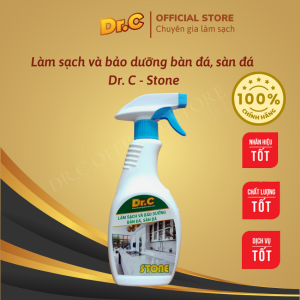 Làm sạch và bảo dưỡng bàn đá sàn đá  tường sơn bề mặt sơn bẩn Dr. C STONE Chính hãng chai 500 ml