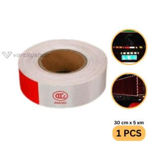 4PCS Stiker Reflektor Merah Putih Pemantul Cahaya Sticker Reflective