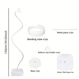 ZEIIE 1.5m/2.5m Balloon Arch Kit Adjustable Free Bending Balloon Column Kit With Base Half Arch Balloon Stand Wedding Birthday Party