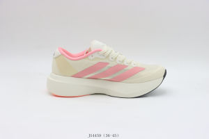 อาดิดาส Adizero Evo SL ผ้าที่ใส่สบายและเข้ากันได้ทุกแบบหนังวัวทนต่อการสึกหรอรองเท้าวิ่งวิ่งวิ่งวิ่งมาราธอนแบบสบายๆแบบเดียวกับผู้ชายและผู้หญิงผงสีเบจ