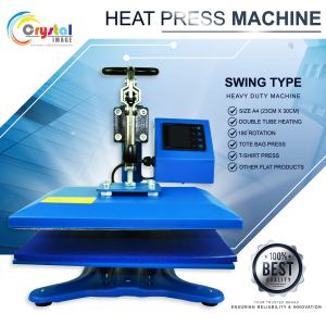 Sapphire Swing-Type Heat Press Machine | Heavy-Duty A4 (23cm x 30cm) Sublimation Printer for T-Shirts & Tote Bags