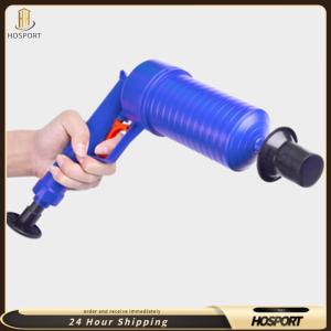 【HOSPORT】Air Power Pipe Clogged Remover with 4 Sized Suckers Sewer Dredge Tool Pipe Dredge Tool for Kitchen Bathroom Dredge Pipe