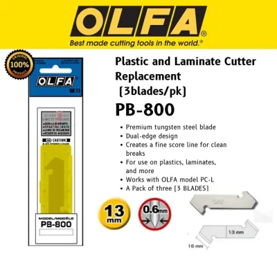 (Blades Incl)OLFA PC-L Plastic Laminate Arcylic Knife Cutter with PB-800 Blades
