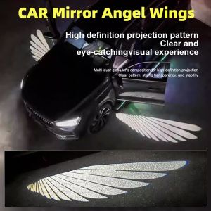Car Angel Wing rearview mirror ground light welcome light high-end car angel wings（2pcs）