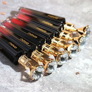 COD-💋NOVO💋 ลิปสติกเนื้อแมทกันน้ำลิปสติกแบบน้ำที่ให้ความชุ่มชื้นติดทนนาน - ลิปสติกกันน้ำและน้ำมัน - เมคอัพริมฝีปากที่ให้สีสันสวยงามไม่ซีดจางหรือเหนียวเหนอะหนะ