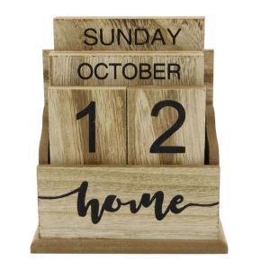 CUNXIN Aesthetic Wooden Perpetual Calendar Pineapple Cactus Desk Calendar Ornament Durable Reusable Date Display Ornament Office