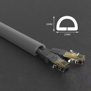 I HOME 1M Soft Pvc Wall Cord Cover Sleeve Protector Cable Concealer Soft Rubber Trunking Anti Collision Household Cable Sleeves Wire Self-adhesive Floor