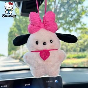 Sanrio Plush Toys Doll Keychain Kawaii Pochacco Anime Pendant Keyring Cute Children Toy Plushie Keychains Girls Birthday Gifts