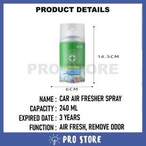 PROSTORE Car Air Freshener Spray 240ml Car Antibacterial Spray Car Perfume Car Perfume Automatic Spray 杀菌汽车喷雾