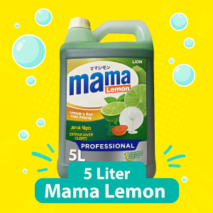 Mama Lemon Sabun Cuci Piring 5 Liter Jeruk Nipis Profesional Formula Mineral Anti Lemak & Aroma Segar