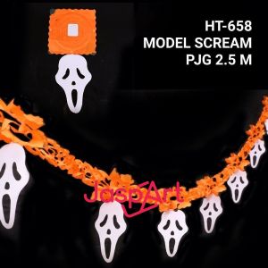 GARLAND TARIK HALLOWEEN DEKORASI HALLOWEEN GARLAN KERTAS KARAKTER HALLOWEEN