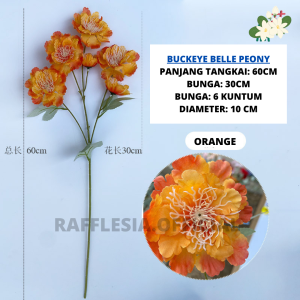 Artificial Flower Buckeye Belle Peony Bunga Plastik Buatan Hias Dekorasi Bunga Palsu Dekorasi Wedding Decoration Bunga Premium