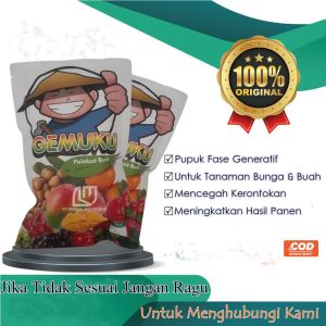 Gemuku Pupuk Nutrisi Tanaman Sehat Rimbun Berbunga Dan Berbuah Lebat 500 Gram