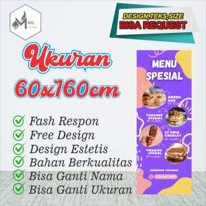 Spanduk/Banner Size 60x160 cm Menu Spesial Free Custom Design
