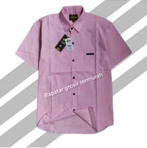 Kemeja pria lengan pendek polos terbaru keren kekinian baju distro laki laki dewasa size M L XL