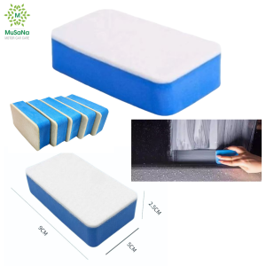 Mút Xốp Nỉ Tẩy Ố Kính Tẩy Màng Dầu Kính Xe Mút Cọ Rửa Bể Cá Kính Nhà Tắm 9x5cm