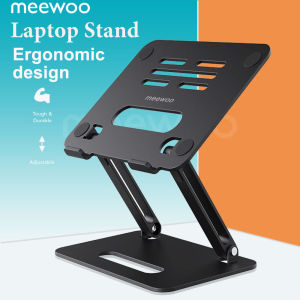 Meewoo Laptop Stand Adjustable Alloy Folding Portable Laptop Riser Ergonomic Laptop Desktop Stand Laptop Lifting Heat Dissipation Bracket Non-slip Tablet holder adjustabl Laptop Stand