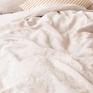 Elegant Ruffle Linen Pillowcase Pure Flax Pillow Sham 100% French Linen Ruffled Pillow Cover Standard Size 2 Pieces Bedding