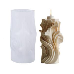 Waved Pillar Silicone Molds Plasters Molds Spirals Flower Shape Molds Ornament Epoxy Resin Molds Casting Molds