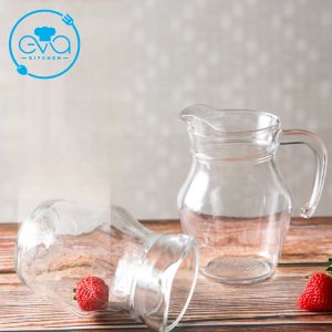 Set 2 Bình Thuỷ Tinh Miệng Rót Có Quai Cầm Flamigo Jug Lucky Glass 500 Ml
