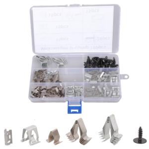 100Pcs Car Door Strips Lining Metal Fastener Clips Spring Trim Clip Car Retainer Rivet Fastener Car Replacement Parts