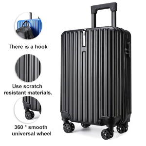 PG 20/24 Inch Luggage ABS Suitcase Luggage With Hook Design Lightweight Travel Suitcase