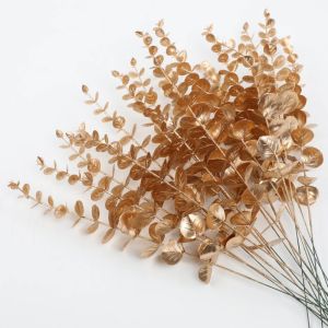 10pcs Simulation Leaves Plastic Fake Plants Flowers Decoration Artificial Eucalyptus Leaf