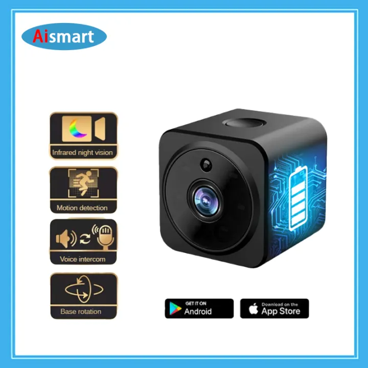 MINI Camera 1080P HD WiFi Connected To Remote Control, Two-way Intercom ...