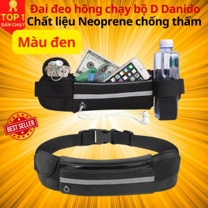 Túi Chạy Bộ Kiêm Đai Đeo Hông Dã Ngoại D Danido Có chỗ cắm tai nghe chống thấm nước kích thước 10x85cm cao cấp Danido
