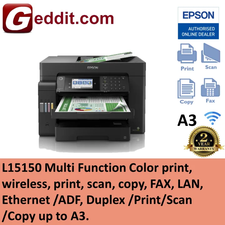 EPSON ECOTANK L15150 / L15160 A3 PRINTER (PRINT,SCAN,COPY,FAX,ADF,DUPLEX,NETWORK,WIRELESS) - REPLACEMENT FOR EPSON L1455