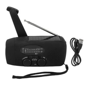 MAKERVY Multicolor Emergency Hand Crank Radio Solar Charging with 3 Lamp Solar Powered Radio Reliable Hand Crank Operation Multi Function Emergency Radio For Outdoor