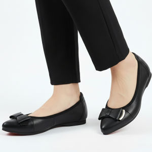 Giày Nữ Búp Bê Đế Bệt HA NAM Da Bò Thật Thời Trang Cao Cấp 2cm GBBN2038