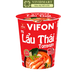 [LY LẺ] - VIFON - Mì ly Vifon 4 vị: Bò Gà Lẩu Thái Tomyum Lẩu Thái Tôm Mì ly ăn liền Vifon Mì Vifon ly (60g/ly)