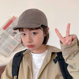 ELFINL Màu trơn Mũ bóng chày vành ngắn Kem chống nắng Phong cách Nhật Bản Mũ Lưỡi Trai Thường ngày Có thể điều chỉnh Mũ che nắng Cô Gái