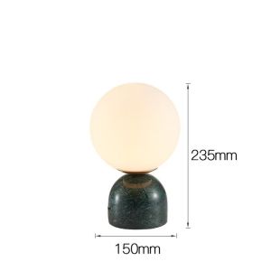 Nordic creative and fashionable marble living room table lamp modern and simple personality bedroom bedside lamp study glass table lamp