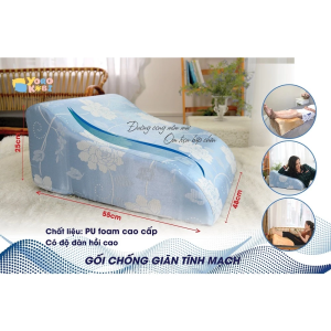 Yorokobi Gối Kê Chân Chống Giãn Tĩnh Mạch 28cm & 25cm Chính Hãng Tại TPHCM Cao Cấp Thoải Mái Hỗ Trợ Sức Khỏe Chân