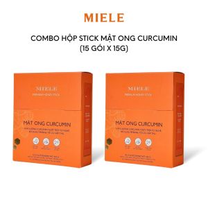 Combo 2 Hộp Stick 15 Gói Mật Ong Curcumin 15g Tiện Lợi - Miele