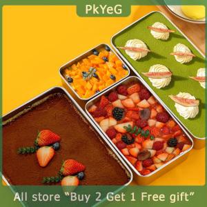[COD] PkYeG KITCHEN Tiramisu Muffin Pan Stainless Steel Cheesecake Pan Baking Mould Rectangle Cake Pan For Birthday Cake Cake Bread Chiffon Tiramisu